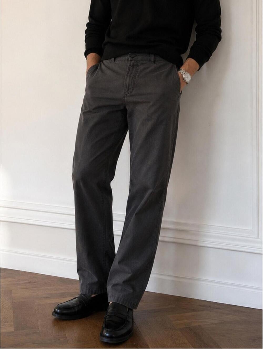 Ermenegildo Zegna Made in Italy Luxury Cotton Pants 36 Quiet Dark Academia Prep